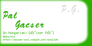 pal gacser business card